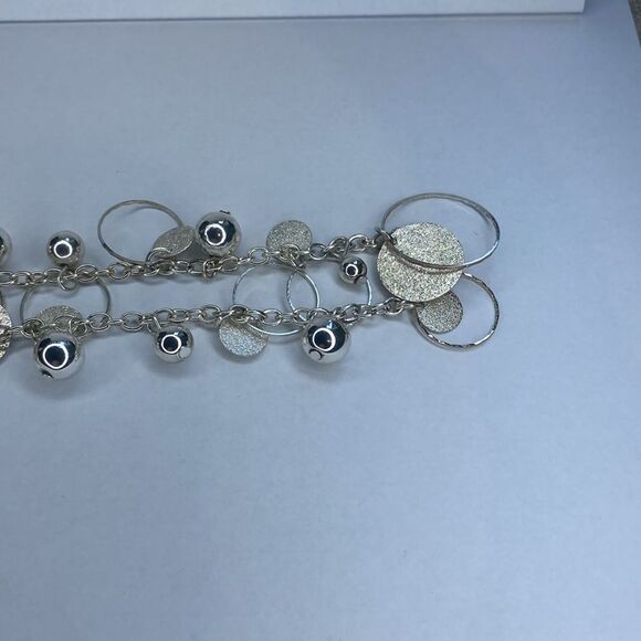 Silver Tone Bangle Style Adjustable Necklace - Picture 5 of 7